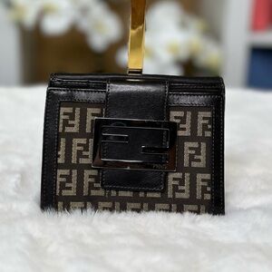 Fendi Zucca Bifold Compact Wallet - Preloved